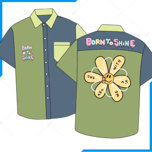 Mẫu áo lớp sơ mi Funny Icy Born To Shine