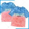 Mẫu áo lớp Patchy xanh – hồng thiết kế độc đáo lạ mắt