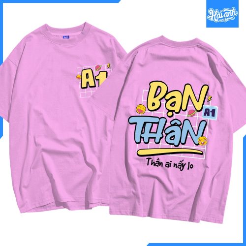 Mẫu áo lớp oversize Rosy màu tím hồng