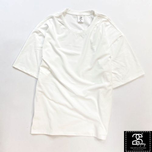 Áo thun cotton TC trắng gạo giá sỉ chỉ 79.000đ
