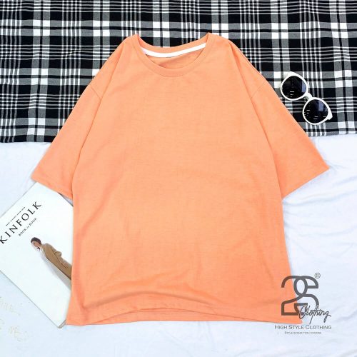 Mẫu áo thun giá sỉ màu cam coral chỉ 29k