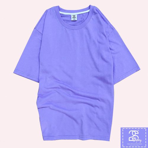 Áo thun màu tím cà cổ tròn giá sỉ chỉ 59.000đ