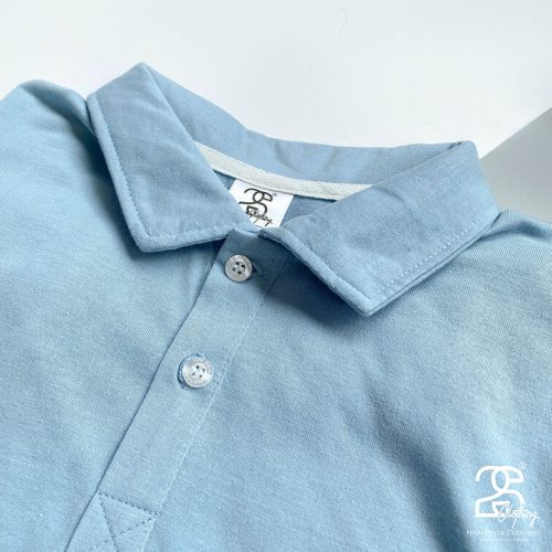 Cận chất áo thun màu xanh avatar cổ bẻ giá sỉ chỉ 59k