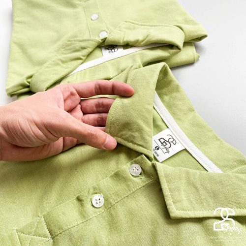 cận cảnh mẫu áo thun màu xanh hulk cổ bé giá sỉ 59k chất lượng tốt nhất