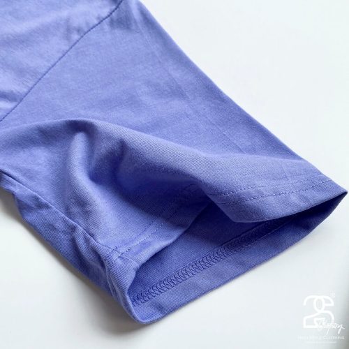 Cận cảnh mẫu áo thun màu xanh tím giá sỉ chỉ 59000đ