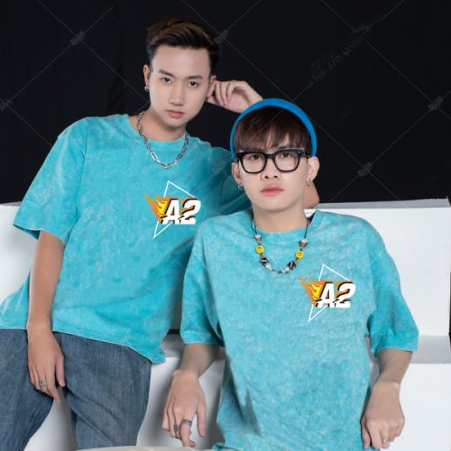 Mẫu Áo Wash Màu Xanh Yang Hồ A2- Ngông Collection