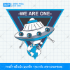 Mẫu Hình In Vũ Trụ - Phi Hành Gia Đĩa Bay We Are One ấn tượng