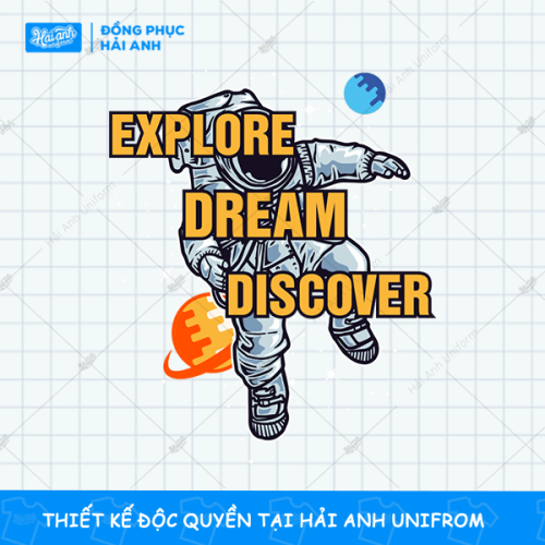 Mẫu Hình In Vũ Trụ - Phi Hành Gia Explore Dream Discover hot nhất 2021
