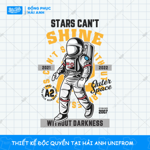 Mẫu Hình In Vũ Trụ - Phi Hành Gia Stars Can't Shine A2 ấn tượng