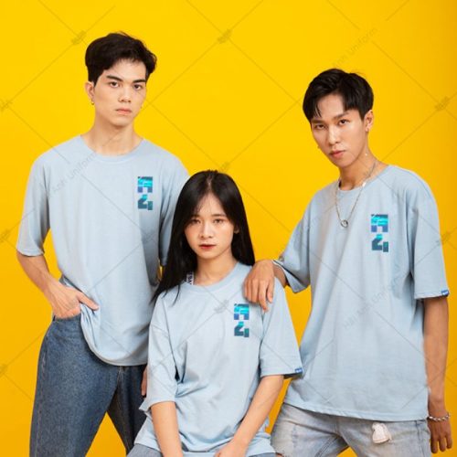 Mẫu áo Hologram màu xanh dễ phối cùng các trang phục khác nhau