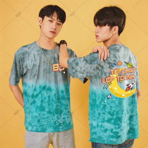 Mẫu Áo Lớp Patchy Ombre Xanh Xám B3 Mới Nhất 2021