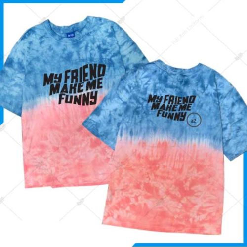 Áo lớp Patchy Ombre xanh hồng My Friend Make Me Funny