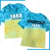 Mẫu áo lớp Patchy Ombre xanh vàng 10A2