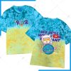 Mẫu áo lớp Patchy Ombre xanh vàng 9A2