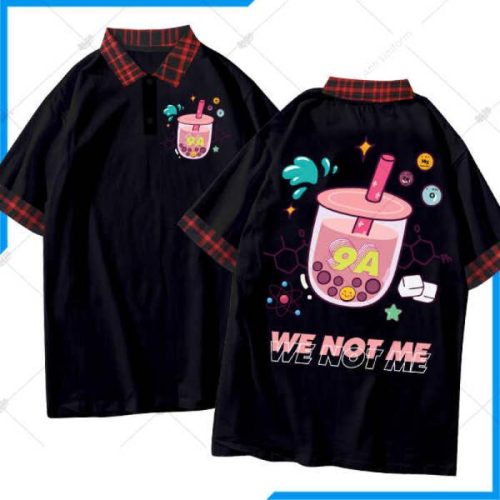 Mẫu áo lớp Poka màu đen cổ Redo We Not Me