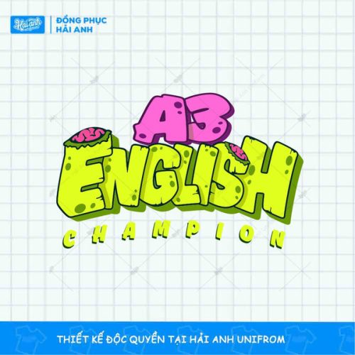 Mẫu hình in typographic a3 English Champion ấn tượng