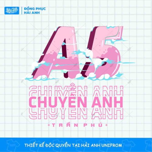 Mẫu hình in typographic A5 Chuyên Anh sáng tạo