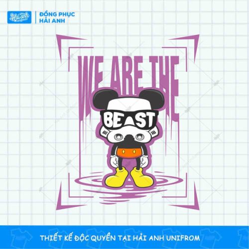 Mẫu hình in typographic chuột mickey chất nhất