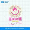 Mẫu hình in typographic mặt cười A6 We Are One sáng tạo
