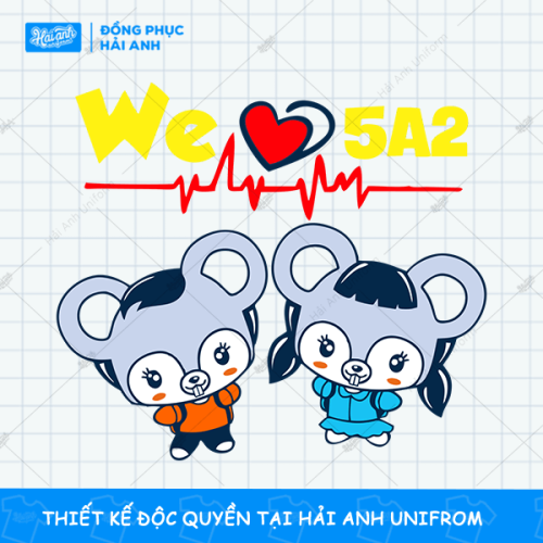 Mẫu Hình In Động Vật We Love 5A2
