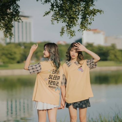 Mẫu Áo Lớp Dreamy Honey Eat Sleep 12A2 - Dreamy Collection ngọt ngào