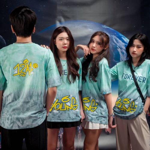 Mẫu Áo Lớp Ombre Jupiter Xám Mint 12A1 Forever Young cá tính