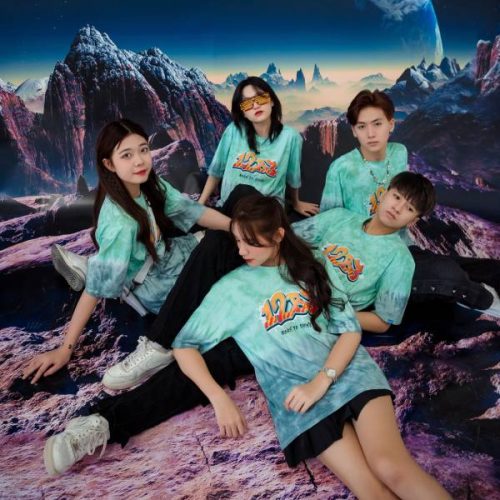 Mẫu Áo Lớp Ombre Xám Mint 12B3 Born To Shine sáng tạo
