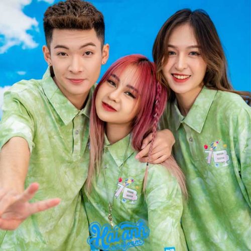 Mẫu áo lớp Polo Hippie Matcha