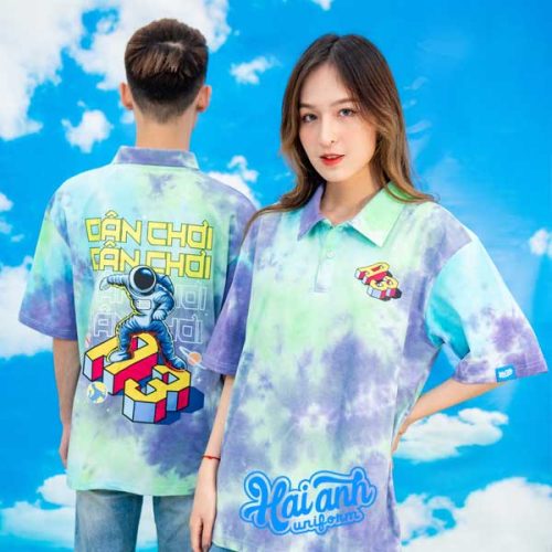 Thiết kế mẫu áo lớp Hippie Blue độc đáo, ấn tượng