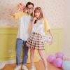 Mẫu áo lớp Retro cổ Caron Let's Shine 2Gether 10A