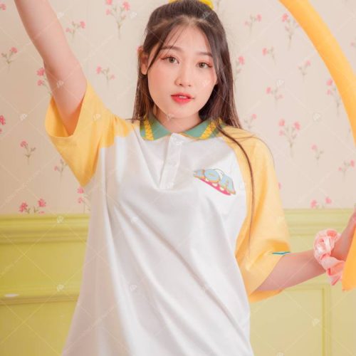 Mẫu áo lớp Retro cổ Caron Let's Shine 2Gether 10A