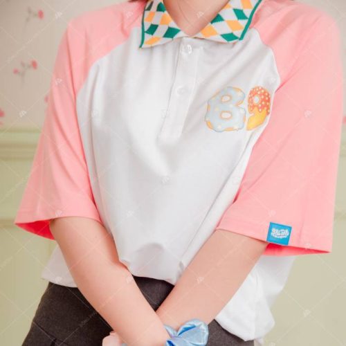 Mẫu áo lớp Retro cổ Trami Family Friend Food, Fun