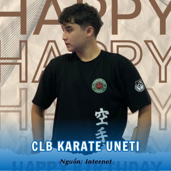 Mẫu áo thun đen đơn giản của câu lạc bộ Karate Uneti