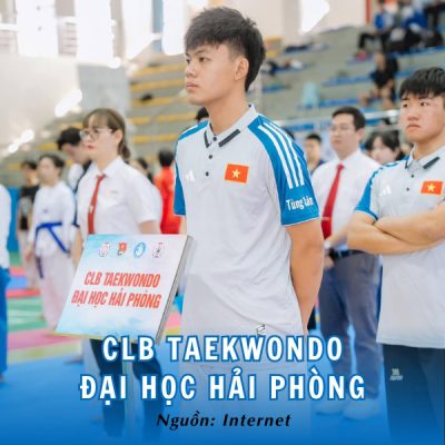 Áo đồng phục CLB Taekwondo Đại học Hải Phòng năng động, mạnh mẽ