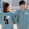 Áo khoác bomber unisex màu xanh style cá tính, thời trang