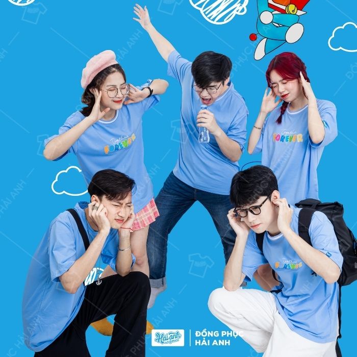 Mẫu áo Doraemon với thiết kế trẻ trung, năng động