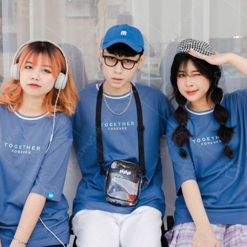 Mẫu áo Simple Lớp màu xanh thanh lịch