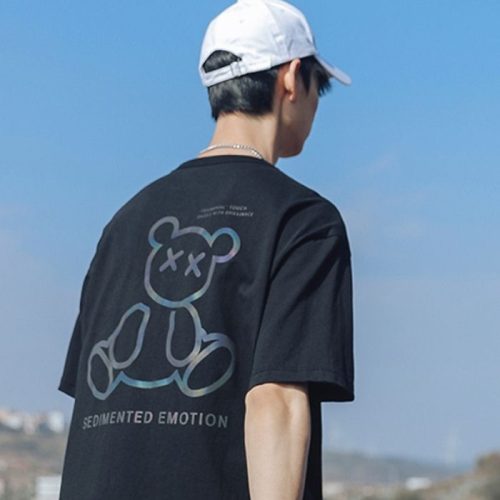 Hình in chú gấu được in rõ nét với chất liệu in cao cấp