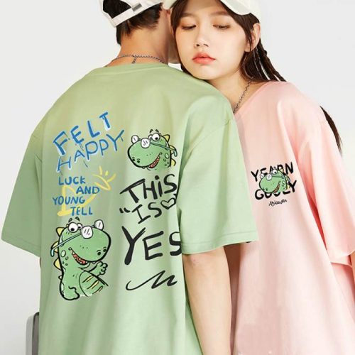 Mẫu áo thun Khủng Long đáng yêu được nhiều bạn học sinh yêu thích