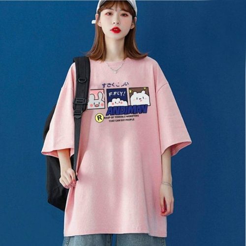 Mẫu áo thun cổ tròn Andiman với thiết kế màu hồng nữ tính