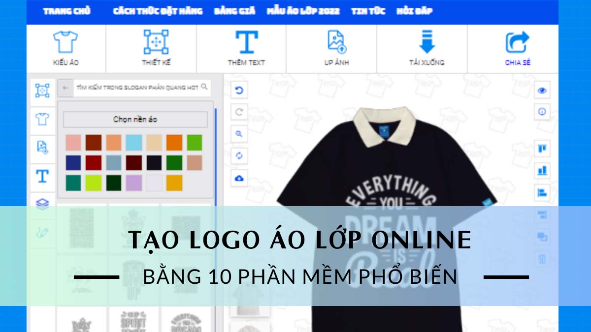 Tạo logo áo lớp online