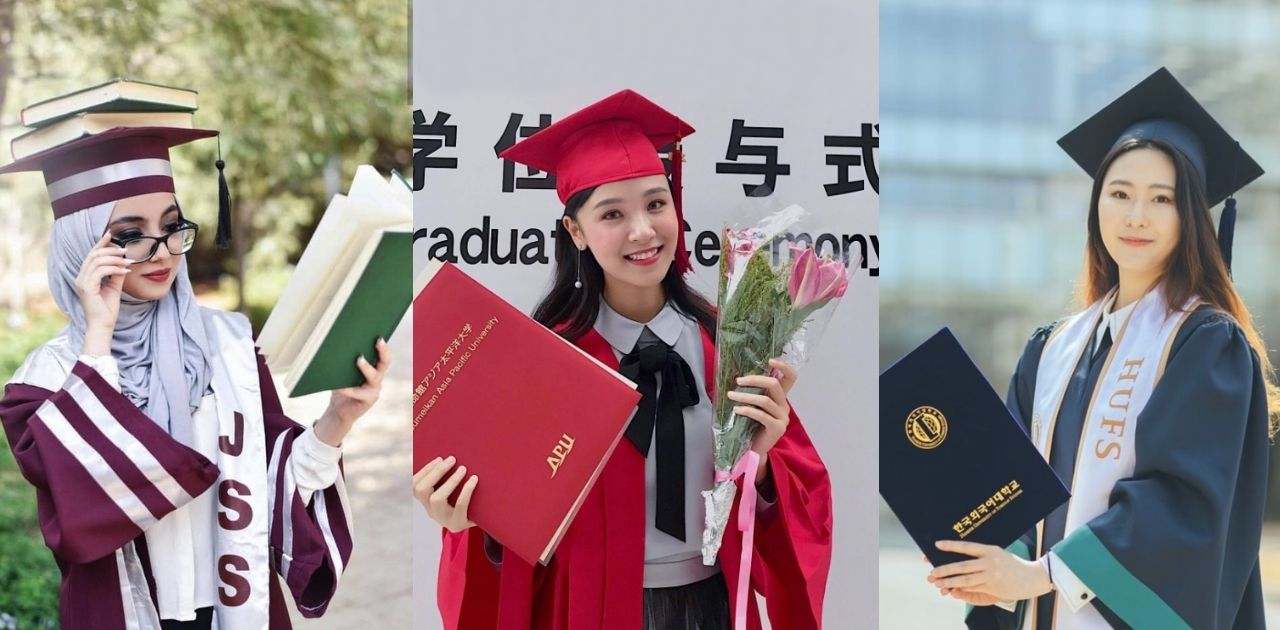 Mẫu áo cử nhân quốc tế thiết kế đẹp, ấn tượng