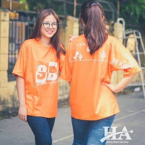 Mẫu áo lớp FlyZ màu cam nổi bật