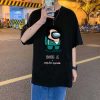 Mẫu áo thun Among Us gam màu đen cá tính