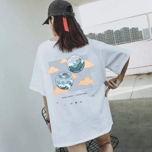 Mẫu áo thun Billie Eilish Ocean Eyes màu trắng