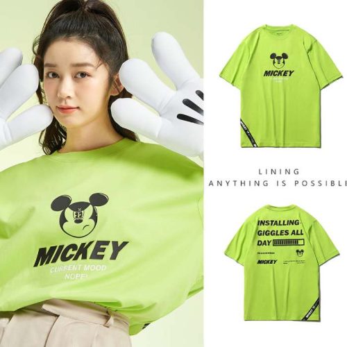 Mẫu áo thun hình mickey màu xanh lá