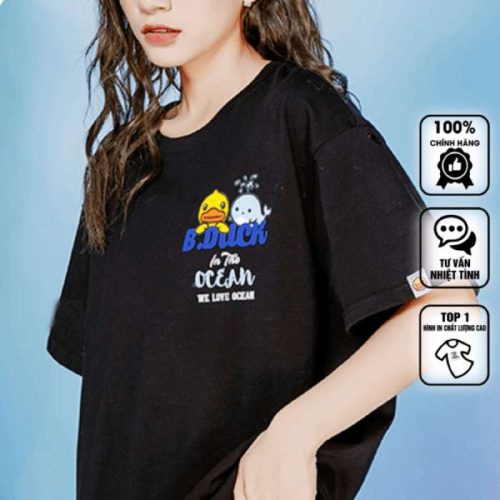 Mẫu áo thun Ocean Friends màu đen