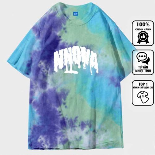 Mẫu áo thun tie dye màu xanh thanh lịch