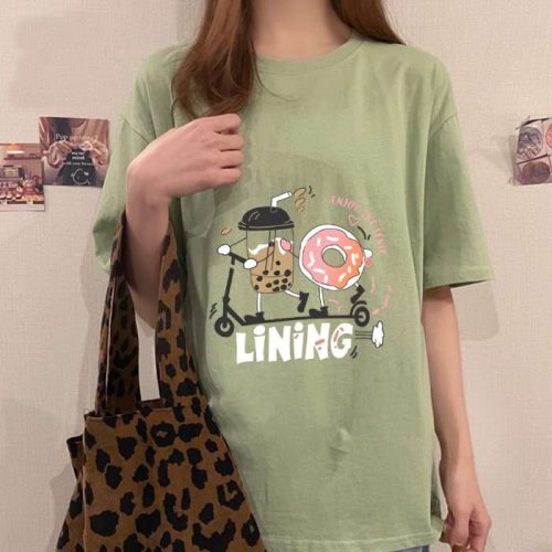 Áo thun unisex màu xanh rêu lạ mắt