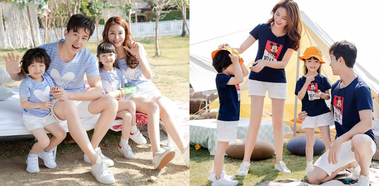 Những mẫu đồng phục gia đình đi biển đẹp, ấn tượng